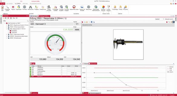 Kalibrierung Prüfmittel in der PeakAvenue Prüfmittelverwaltung