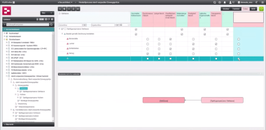 Softwarescreen der Vernetzung von D-FMEA und P-FMEA