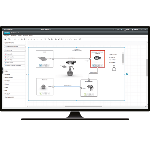 Softwarescreen von e1ns.aspects