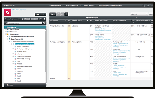 Softwarescreen von e1ns Control Plan