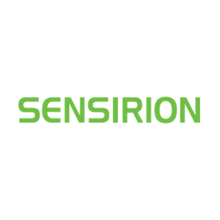 Sensirion-Logo mit grünem Schriftzug.